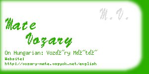 mate vozary business card